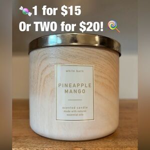 Bath and Body Works 3 Wick Candle Pineapple Mango